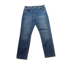 7 For All Mankind Josefina High Waist Straight Leg Blue Jeans Size 30
